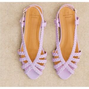 Sézane Natacha Low Sandals Woven Lilac